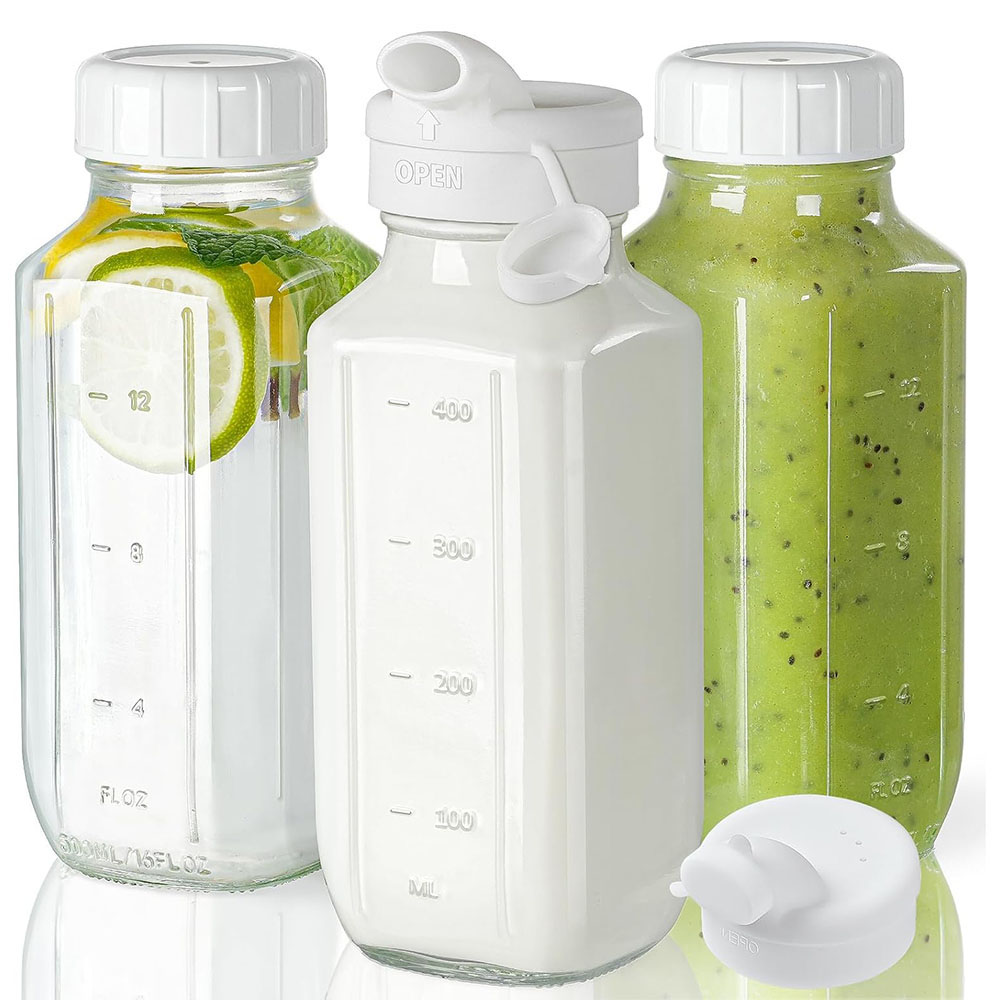 Bean Hopper Lid - Botol Jus Kaca dengan Tutup, Botol
