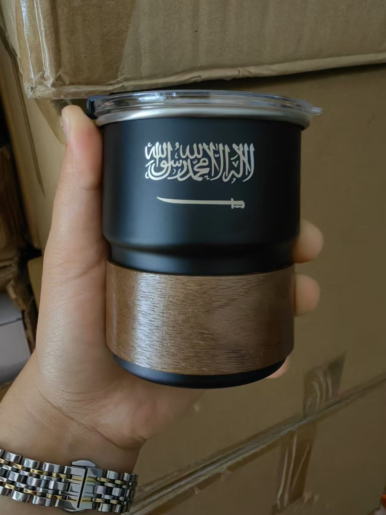 Coffee Equipment For Camping - Bendera Arab Saudi Logo baja nirkarat