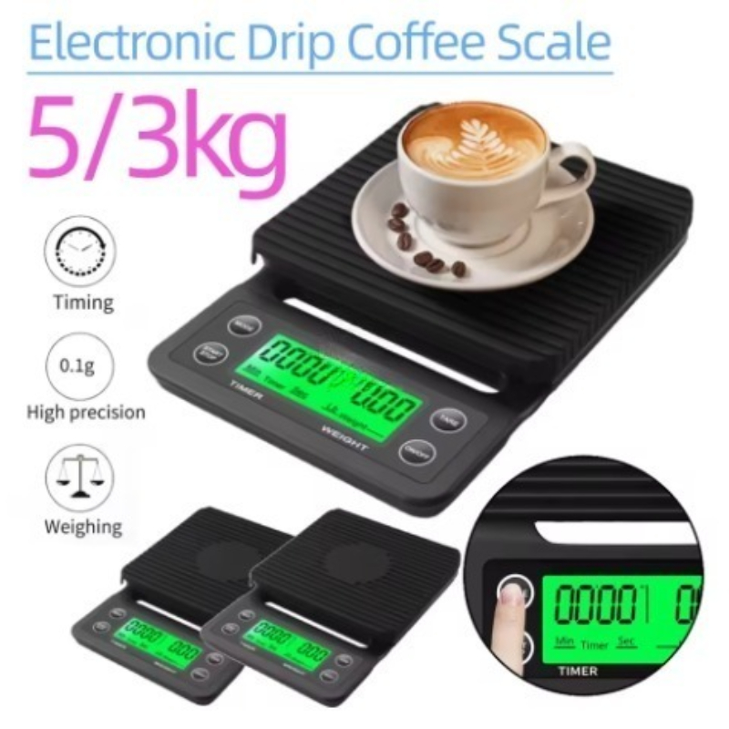 Scale Drip Timer - Timbangan Kopi Tetes Elektronik LCD 5/3Kg