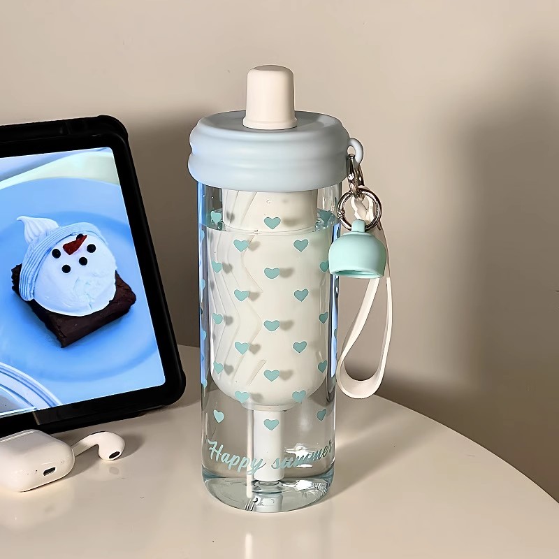 Coffee Equipment Filter - Botol air hati lucu 650ml, dengan