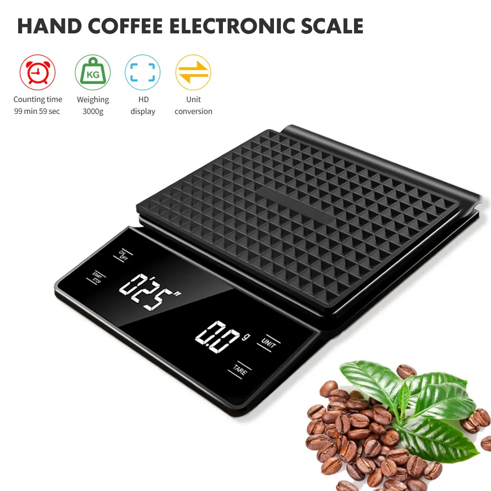Scale Drip Timer - Timbangan Kopi 3kg/0.1g dengan Timer, Peralatan