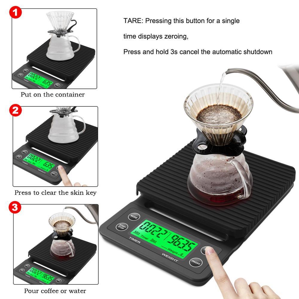 Timbangan Kopi Tetes 3kg/0.1g  - Scale Drip Timer ulasan dan harga