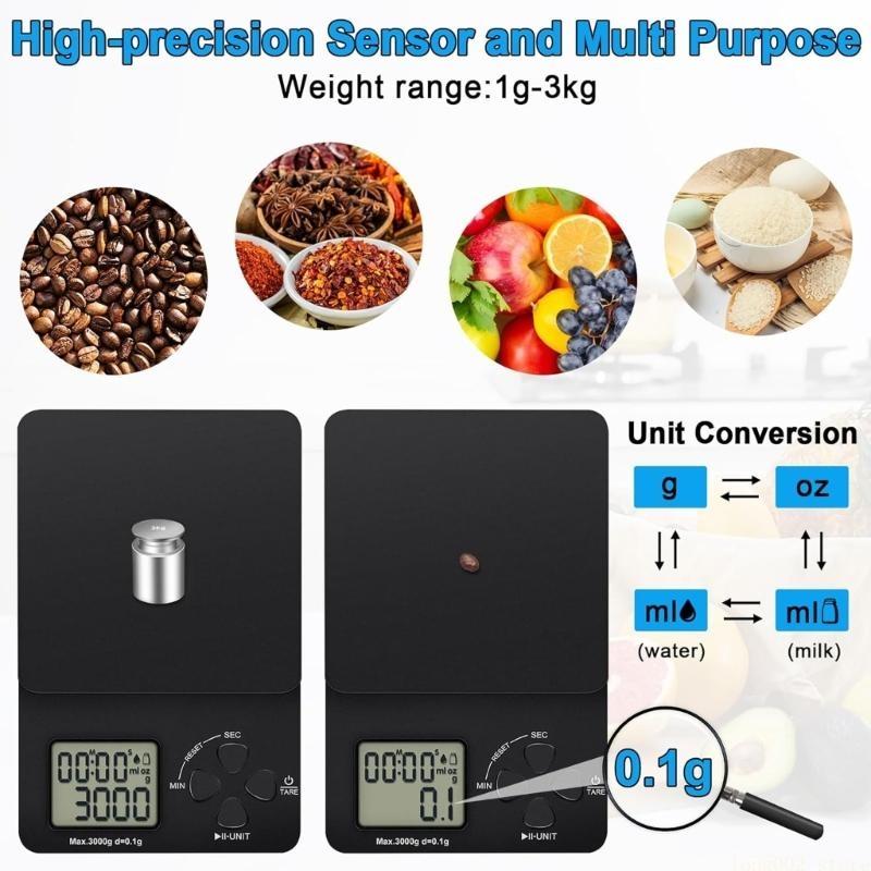 Timbangan Kopi D0AB dengan Tim - Scale Drip Timer ulasan dan harga
